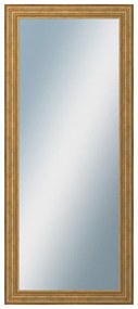 DANTIK - Zrkadlo v rámu, rozmer s rámom 60x140 cm z lišty HRAD zlatá patina (2822)