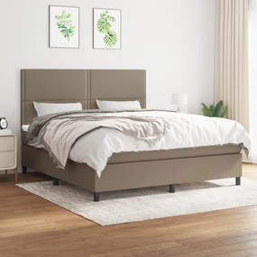 Posteľný rám boxspring s matracom sivohned 160x200 cm látka 3141709