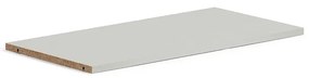 Polica pre knižnicu QBUS, 760x378 mm, 1 ks, svetlošedá