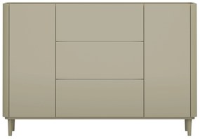 Komoda Elivo 150 cm so zásuvkami na nožičkách - eukalyptus / dub baltic dune