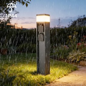 Brilagi -Vonkajšia lampa so 2 zásuvkami SCHUKO PILLAR 1xG9/11W/230V IP44 antracit
