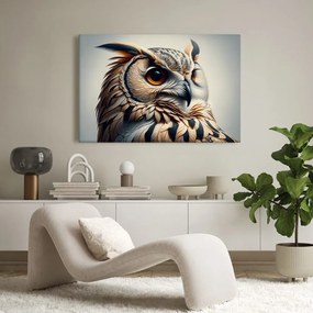 Obraz sova v teplých odtieňoch