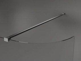 Mexen Kioto, sprchová zástena Walk-In 140 x 200 cm, 8mm číre sklo, grafitový profil, 800-140-101-95-06