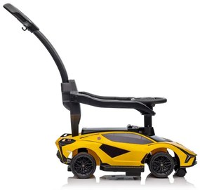 Lean Toys Detské odrážadlo Lamborghini QLS-996T s rúčkou - žlté