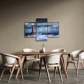 Obraz - Maják na útese (90x60 cm)