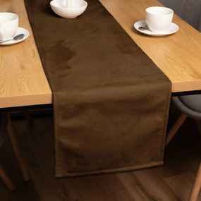 Biante Behúň na stôl/imitácia brúsenej kože Alcantara ALC-017 Hnedý hrdzavý 35x120 cm