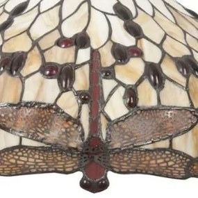 Luxury stojace svietidlo Tiffany VÁŽKA JANTAR Ø49*170