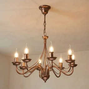 Luster na retiazke ANTON 8xE14/60W/230V bronzový