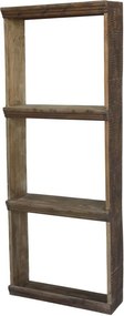 Hnedý antik nástenný drevený regál Grimaud Unit - 62*20*162 cm