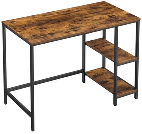 PC stôl s úložným priestorom, 2-úrovňovou ľavou alebo pravou policou