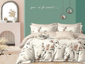 Obojstranné obliečky DUO SENSE SOFIRA krémové + obliečka na vankúšik 40x50 cm ZDARMA Rozmer obliečky: 70 x 90 cm | 140 x 200 cm