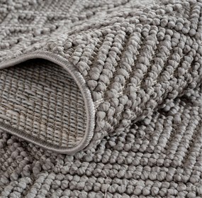 Ayyildiz, Kusový koberec Helix 2202 silver kruh, 120x120, šedá, chodba / predsieň