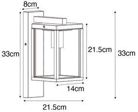 Inteligentné vonkajšie nástenné svietidlo hrdzavo hnedé IP44 vrátane WiFi ST64 - Charlois