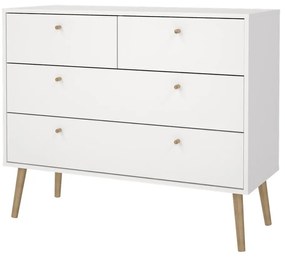 Biela nízka komoda 99x82 cm Bodo – Tvilum