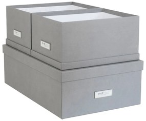 Súprava 3 sivých úložných škatúľ Bigso Box of Sweden Inge