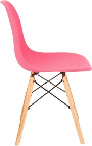 Dekorstudio Dizajnová jedálenská stolička v škandinávskom štýle - ružová