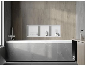 Mexen X-Wall-R, polička na zapustenie na obklad s golierom 90 x 30 cm, biela, 1920903010S