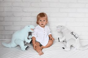 Plyšový Tyranosaurus šedá L s menom Lukáš