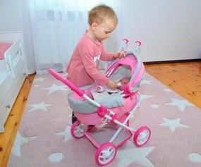 Kočík pre bábiky Alice Prestige ružový