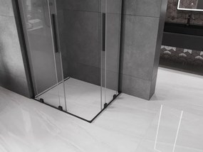 Mexen Velar L Duo posuvná sprchová kabína 100 x 90 cm, transparentná, čierna - 871-100-090-02-03-70