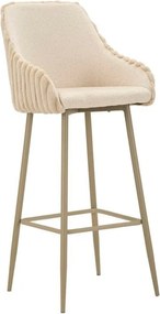 Krémové čalúnené barové stoličky v súprave 2 ks s podrúčkami (výška sedadla 78 cm) Alaska – Mauro Ferretti