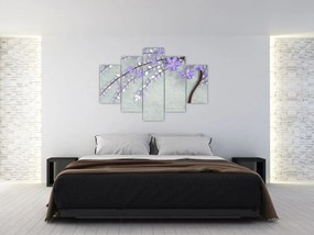 Obraz - Fialový dážď (150x105 cm)