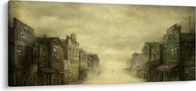Obraz westernového mestečka (120x50 cm)