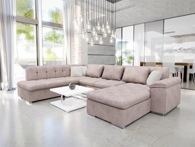 Rohová sedacia súprava Tony Bis Premium, Dostupné poťahy: Zoya 03 + Zoya 03 + Mokka 03, Strana: Pravá - U
