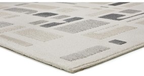 Koberec vo svetlosivej a slonovinovej farbe 80x150 cm Flora – Universal