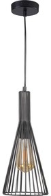 Luster na lanku TIANA 1xE27/20W/230V pr. 15,5 cm čierna
