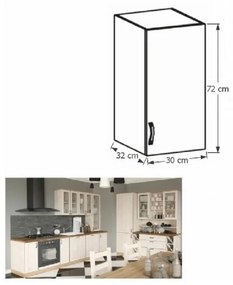 Horná kuchynská skrinka G30P Regnar. Vlastná spoľahlivá doprava až k Vám domov. 1014761