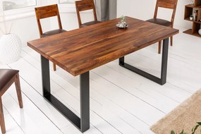 Dizajnový jedálenský stôl Thunder 160 cm sheesham hnedý