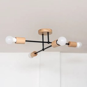 Prisadený luster CAMBRIDGE 4xE27/15W/230V borovica