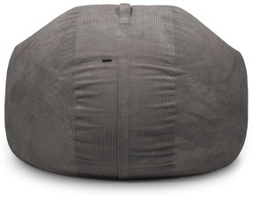 Tmavohnedý menčestrový sedací vak Roll 190 – SLOWDOWN