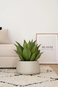 Kvetináč GORDO, sklolaminát, výška 21 cm, krémový