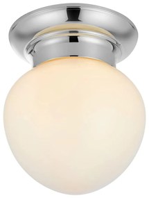 Biele/v striebornej farbe stropné svietidlo so skleneným tienidlom Ronda – Markslöjd