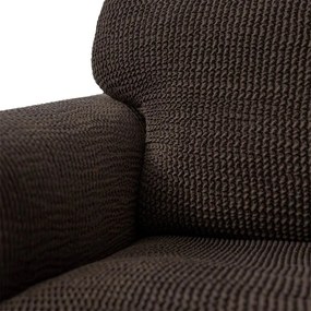 Bielastické poťahy COSTINA tabaková kreslo ušiak (š. 60 - 110 cm)