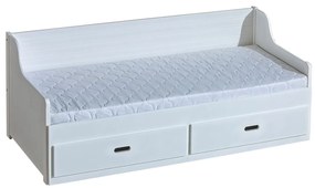 Detská dvojlôžková posteľ SZYMON 2 x 80x200 cm biela/sivá