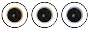 Exteriérové nástenné LED svietidlo Disk, 1x LED 9w, CCT, čierna