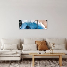 Obraz pláže Nusa Penida, Indonézia (s hodinami) (90x30 cm)