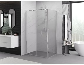 Mexen Exo, sprchovací kút so skladacími dverami 70 x 80 cm, 6mm číre sklo, chrómový profil, 816-070-080-01-00