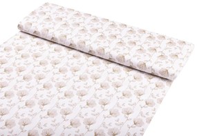 Biante Detské bavlnené posteľné obliečky do postieľky Sandra SA-252 Béžové poľné kvety Do postieľky 100x135 a 40x60 cm