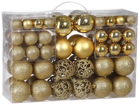 Sada vánočních baněk REGALO 100 ks zlatá