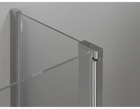 Mexen Mist L, štvrťkruhový sprchový kút s 2-krídlovými dverami, 100 x 100 cm, 8mm číre sklo, chrómový profil, 8A32L-100-100-01-00