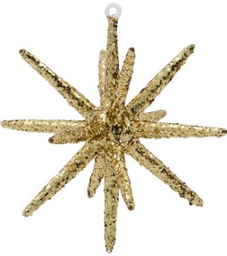 House Doctor Vianočná ozdoba Spike Large Brown Glitter – set 4 ks