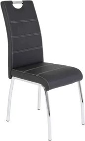 Jedálenská stolička Susi, čierna ekokoža%