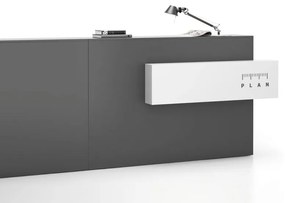 Odkladacia polica SEGMENT, 1300 x 150 x 350 mm, biela