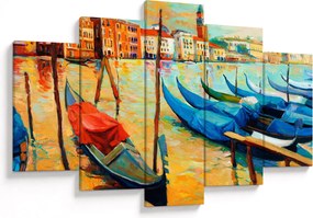 Obraz - Prístav v Benátkach (150x105 cm)