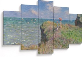 Obraz - Claude Monet, Cliff Walk at Pourville, reprodukcia (150x105 cm)