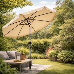 Veľký záhradný slnečník s naklápaním - 300 cm zelená